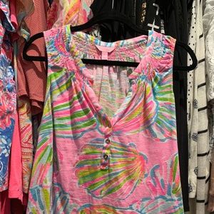 Lilly Pulitzer Sleeveless Essie Top XL